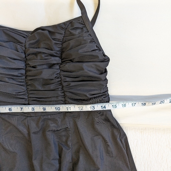 Figure Magic Black Slimming Ruched Swim Dress 12 - Picture 8 of 10